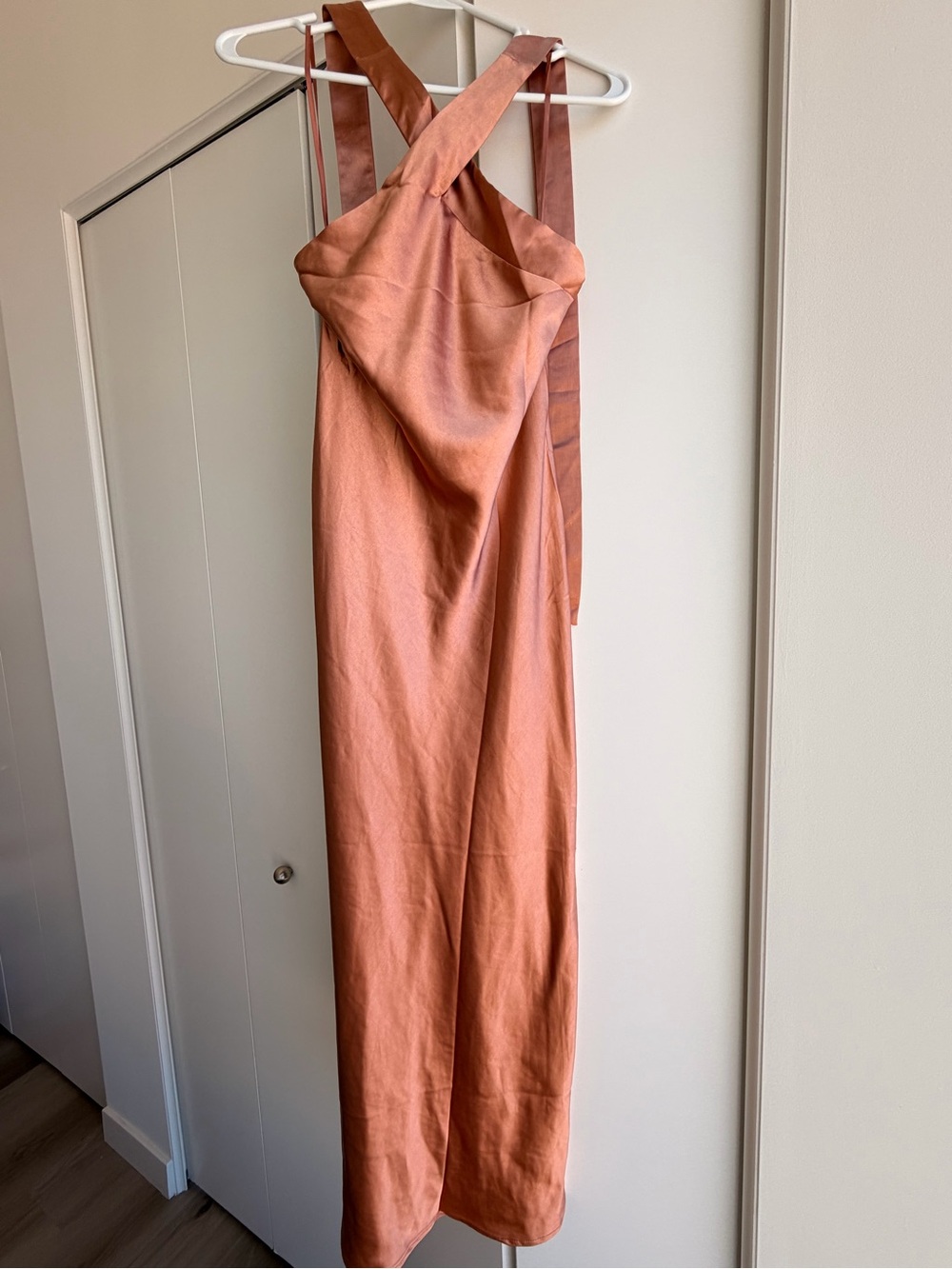 Petal & Pup Rust Orange Cross-Back Maxi Dress